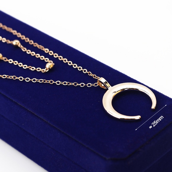 Triangle Circle Geometric Pendant Necklace - Picture 2 of 5